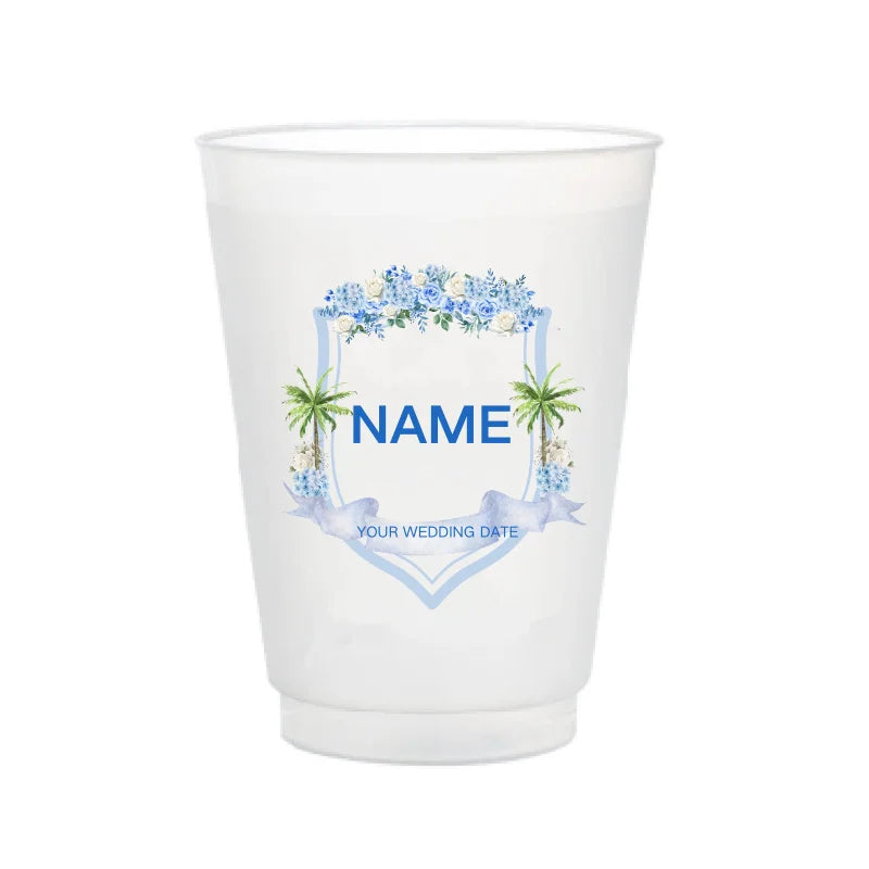 Personalized Logo Party Cups Durable Reusable Stadium Plastic Frosted Cups for Wedding Decor & Party Supplies