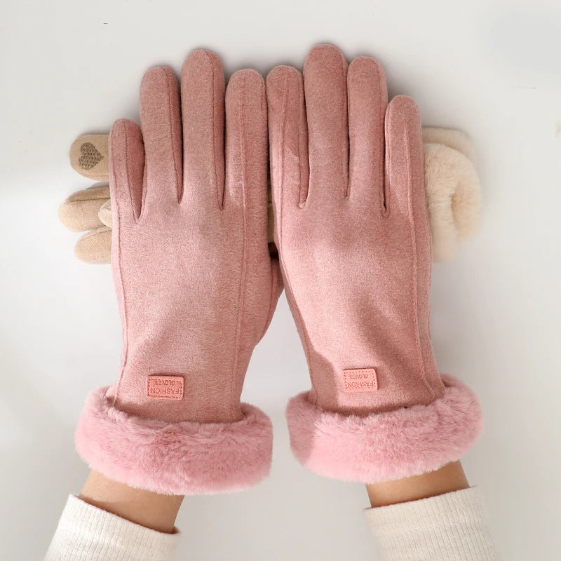 Fashion Hand Warmer Touchscreen Windproof Cycling Bike Riding Funny Warm Winter Women Gloves