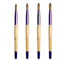 YALIXIN Custom Private Logo Natural Wooden Handle 100% Pure Kolinsky Acrylic Nail Brush Round Flat Head 3D Acrylic Brush