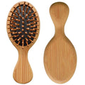 Hot Selling Custom Logo Mini Size Bamboo Wood Hair Brush Natural Paddle Scalp Massage and Cushion Features for Babies Adults