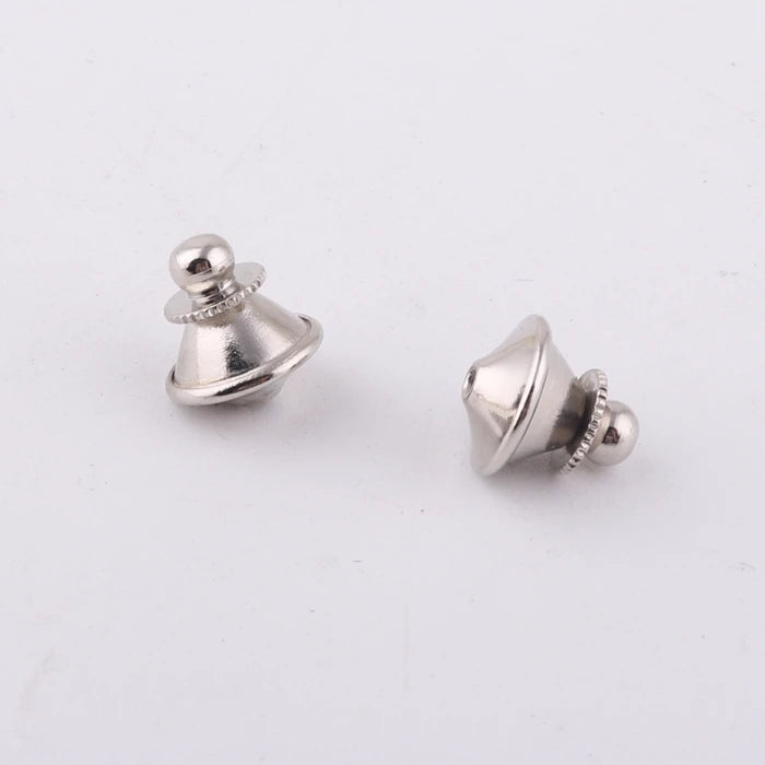 Ball Head Solid Brass Metal Lapel Pin Back Brooch Locking Pin Back