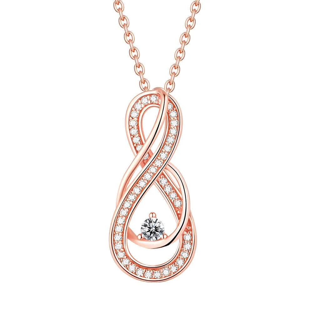 Ladies' Elegance S925 Sterling Silver Zirconia Geometric Pendant Wholesale