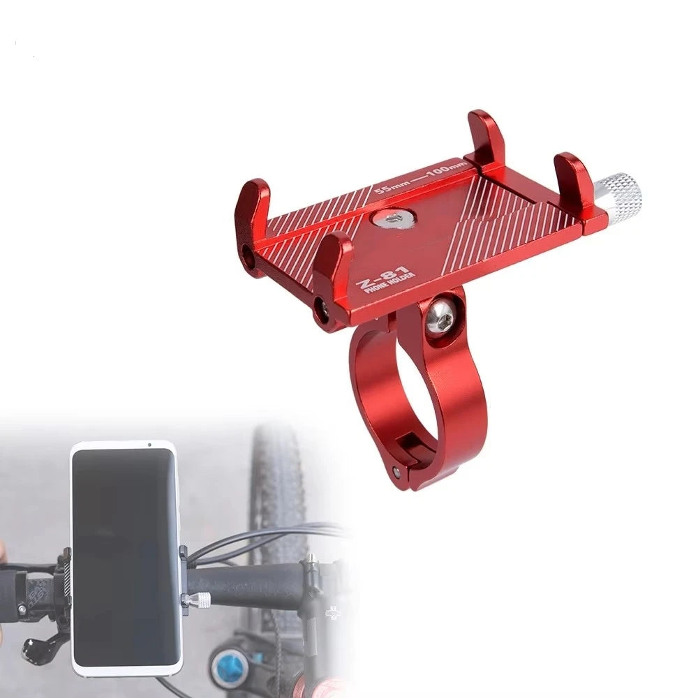 Custom Logo Flexible Aluminum Alloy Hiking Cycling Phone Holder Motorcycle Bike Bicycle Mobile Phone Bracket Mobile Phone Holder
