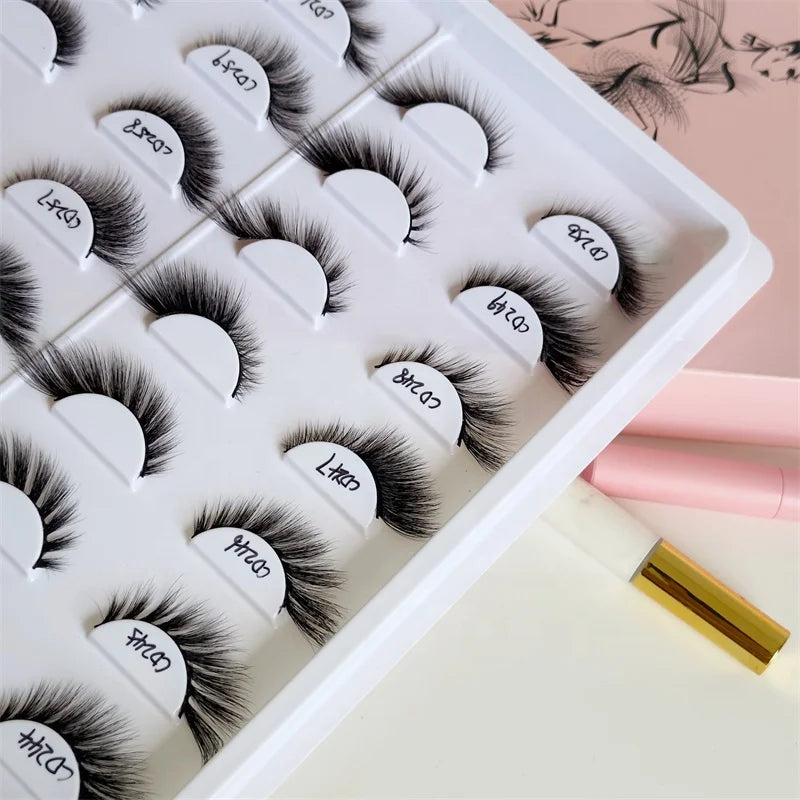 Sunland Custom Cruelty Free Faux Mink Eyelsh Vegan Eyelash 15mm 5d False Eye Lashes for Vegan Lash in Print Lash Boxes