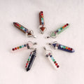 Spiritual Metaphysical Necklace Accessory Crystals 7 Seven Chakra Pointed Pendant Crystal Double Point Pendants Pendulum