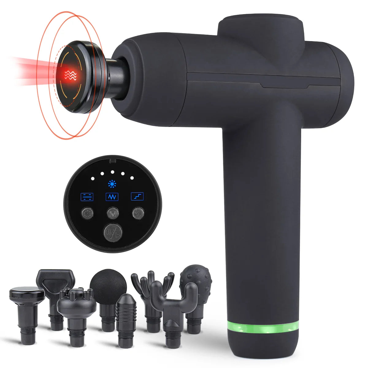 Heated Massage Gun Deep Tissue Percussion Massager With 3 Kind of Speed Levels Handheld Electronic Massager for Athletes