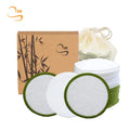 Zero Waste 3.15" Bamboo Terry Round Facial Cleansing Pads Laundry Bag Set Soft Oem Makeup Removal Pad