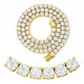 Hiphop 18K Gold Plated 925 Sterling Silver Gra Ice Out Vvs Diamond Mossanite Moissanite Jewelry Necklace Tennis Chain for Men