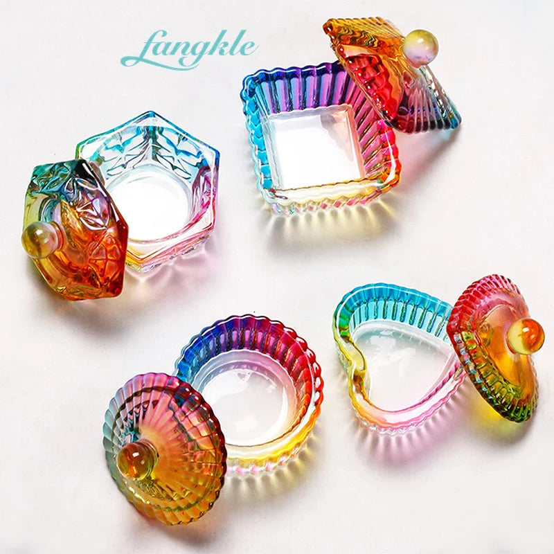 Wholesale Nail Dappen Dish Heart Shape Nail Dish for Monomer and Powder Nail Art Glass Dappen Dish