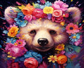 For Chenistory DIY Diamond Embroidery Kit Full Round Bear Animal Portrait Mosaic Flowers Craft Art Sale Diamond Painting