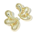 New Arrival Geometric Alloy Earrings Fashion Minimalist Water Drop Leaf Personalized Symmetry Chunky Earrings Wholesale