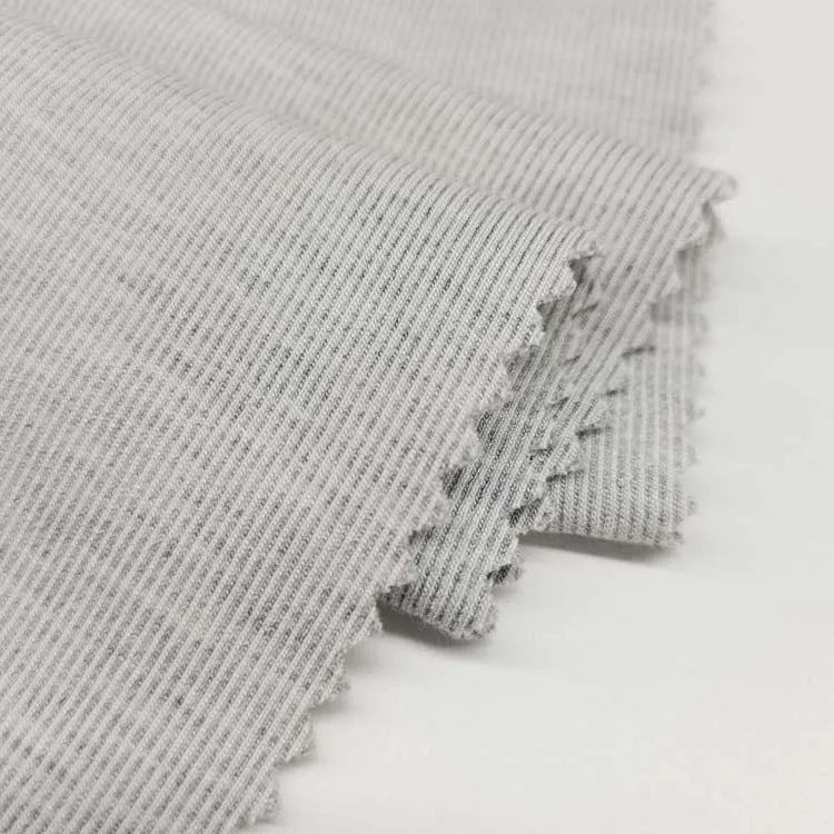 95%Bamboo 5% Spandex Yarn Dye Heavyweight Rib Knit Polyester Blend Fabric With $0.01 Sample Service