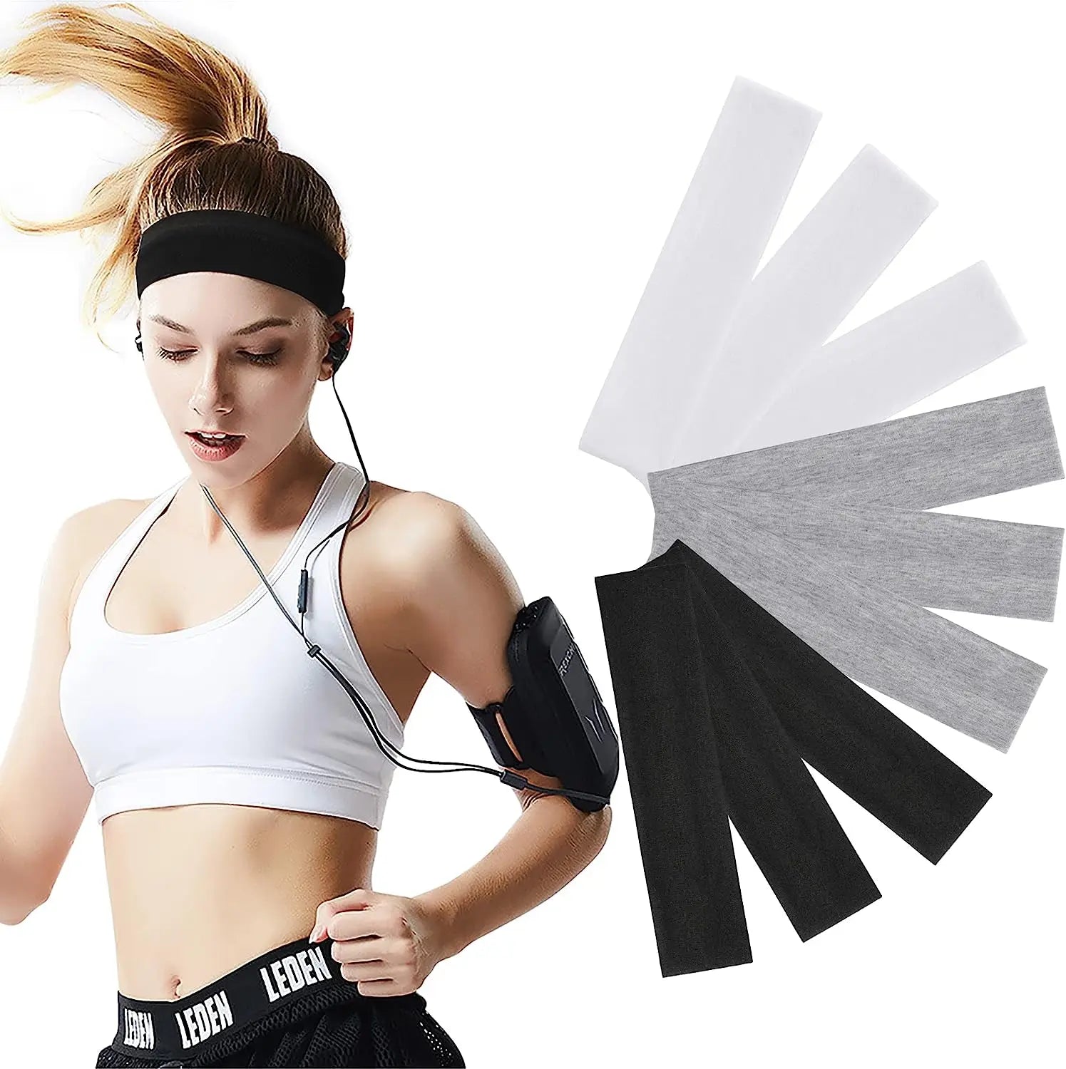 Wholesale Custom LOGO Elastic Headband Women's Yoga Headbands and Sports Hair Headband Wholesale