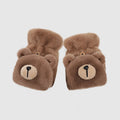 Cute Girls Fleece Animal Fingerless Thermal Fluffy Fur Women Winter Warm Gloves
