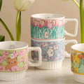 350ML Stacked Ceramic Coffee Mug Cat Dog Milk Water Tea Cup Porcelain Girl Boy Couple Mugs Wholesale Souvenir Gift