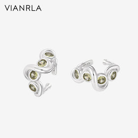VIANRLA Zircon 925 Silver Earring Jewelry Ear Clip Fashion Women's Jewelry Laser Custom Logo