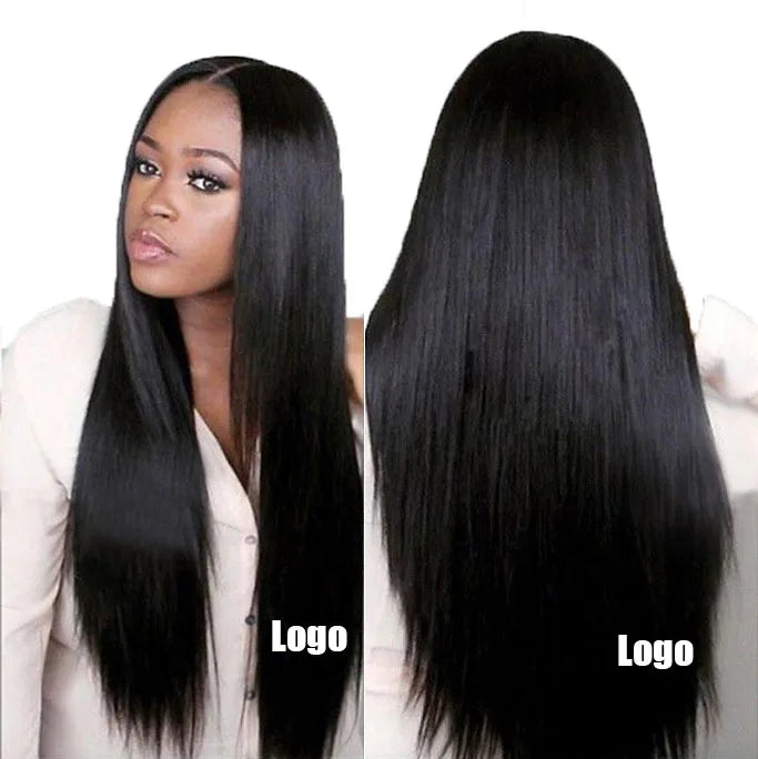 Wholesale 26inches of Black Mid-length Straight Hair Women's Wig Minutes Europe and the United States Popular Spot