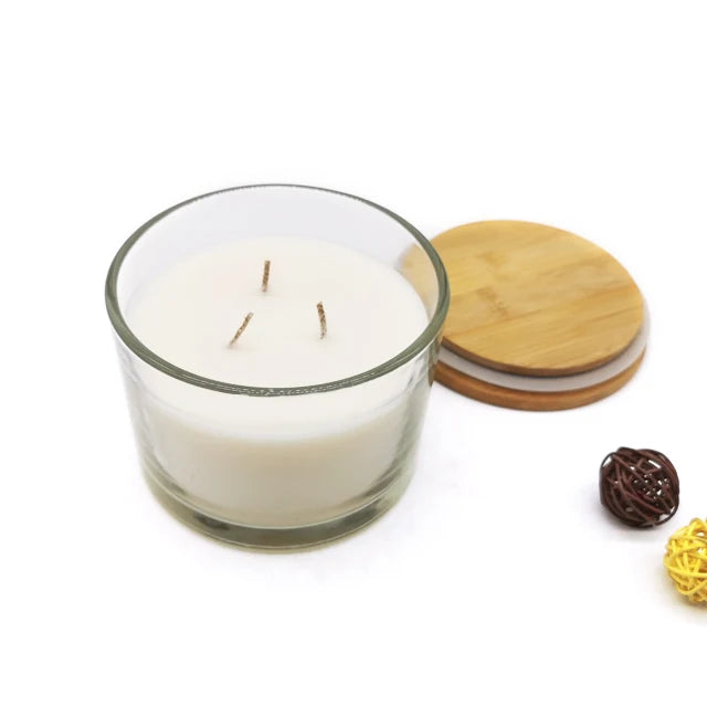 Glass Jar Candles Scented Candles LA06T Factory Direct Luxury Scented Natural with 3 Wicks for Wedding Decoration Eco-friendly