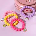 Unicorn Beads Pendant Bracelet for Kid Girl Rainbow Sun Flower Heart Meteor Charm Friendship Bracelet