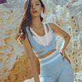 Custom Seamless Breathable Color Block High Waist Yoga Set for Women Gym