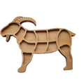 CNLF Minimalist Animal Shape Children's Wooden Fruit Plate Sustainable Kid's Cake Dessert Wood Plate for Camping
