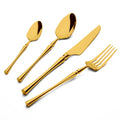 Wholesale Bulk Tableware Wedding Restaurants Knife Spoon Fork Gold Mirror 4pcs Flatware Sets Stainless Steel Cutlery Set