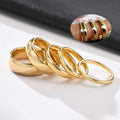 2MM to 8MM High Polished Smooth 18k Gold Plated Plain Band Ring Non Tarnish Tungsten Steel Couple Wedding Rings