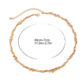 European and American Irregular Liquid Metal Necklace Hip Hop Simple Cross-border lava Men's Collarbone Chain