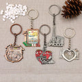 World Attractions Metal Key Chain Rome Dubai Paris Venezia Madrid Foreign City Tour Souvenir Metal Crafts Keychains