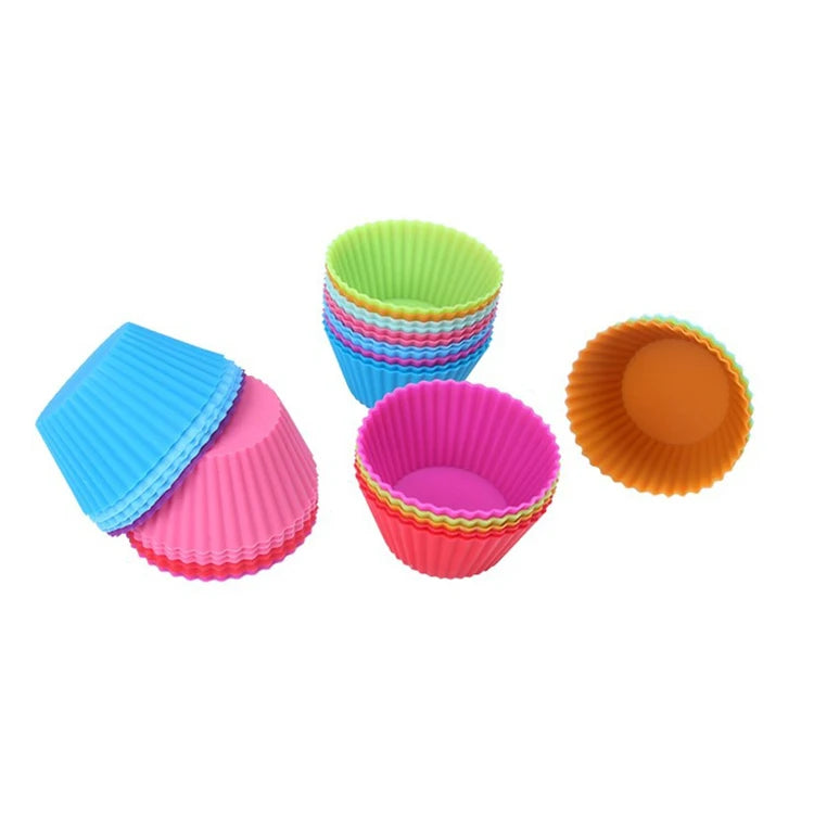 Cheap Price Silicone Baking Mold Set Reusable Circle Mini Cupcake Bake Mold
