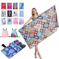 Wholesale Custom Oversize Extra Large Sand Free Quick Drying Waffle Microfiber Printed Custom Beach Towel