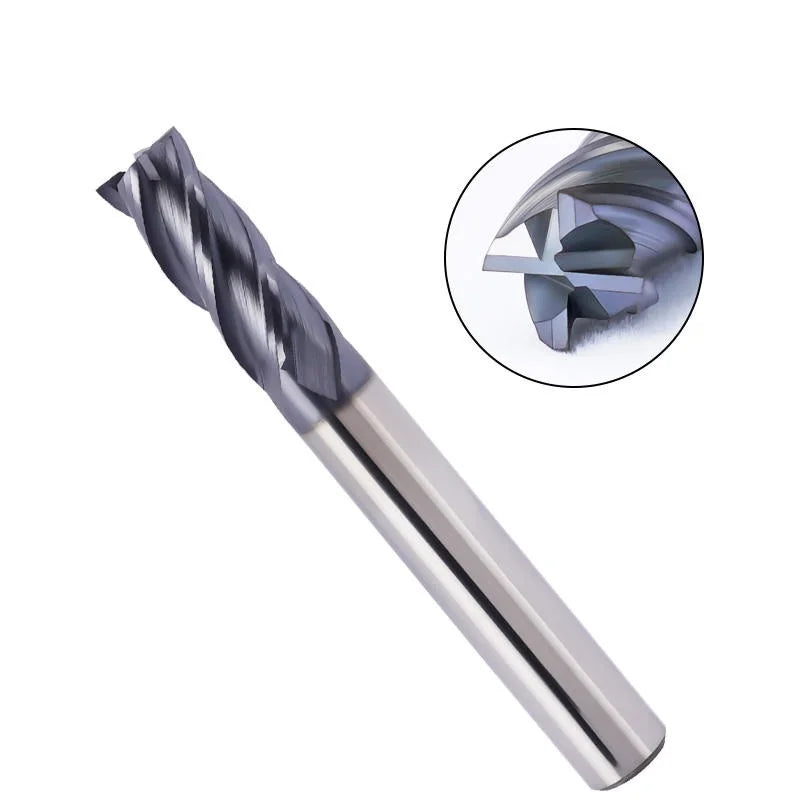 HRC55 High Temperature Long Reach 4F Square End Mill Carbide Square End Mill Cutters Set 4 OEM Customizable Router Bits for