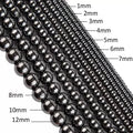 Wholesale Round Hematite Beads 4mm-12mm Magnetic Hematite Beads Strand for Fashion Jewelry Making