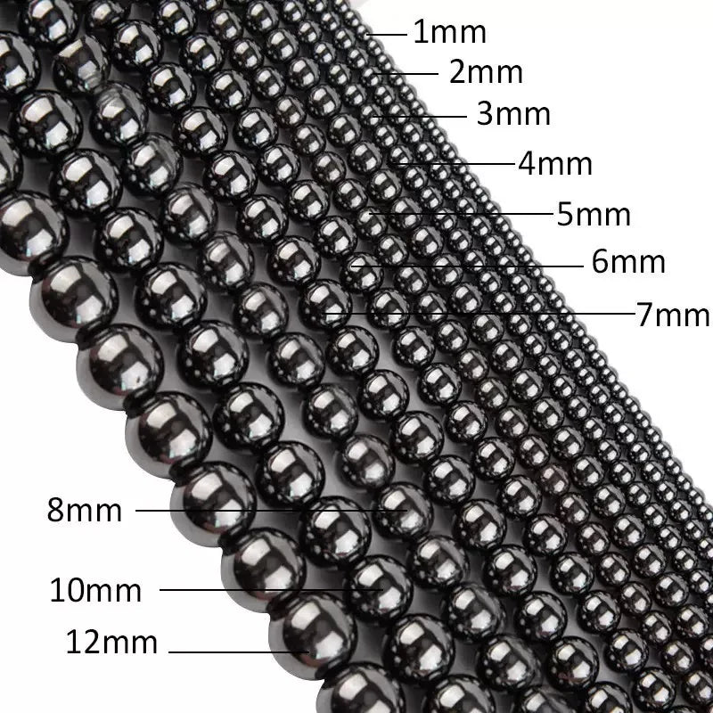 Wholesale Round Hematite Beads 4mm-12mm Magnetic Hematite Beads Strand for Fashion Jewelry Making
