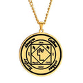 HLSS268 Alnaym Calbat Sabbac Berifay to Please the Spirit of Jupiter Talisman Laser Cut Stainless Steel Amulet Pendant Necklace