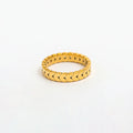 High End 18K Plain Gold Hollow Olive Leaf Rings Stainless Steel Trendy Simple Gold Plated Jewelry