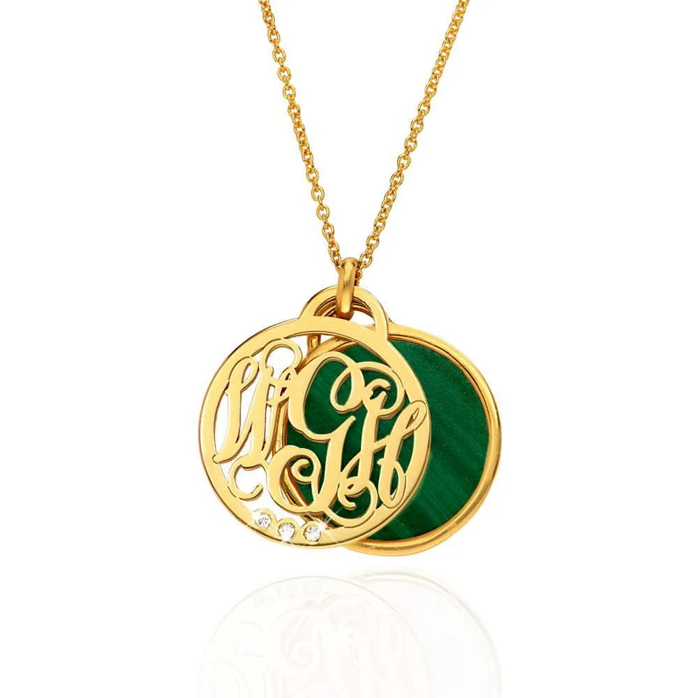 For Charming Jewelry Girls 18k Gold Plated 925 Sterling Silver Monogram Initials Zircon Flower Shape Trendy Necklace