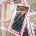 Custom logo Bottom Mink Volume Soft Dark Fluffy Matte Black Cashmere Velvet Lash Extension Trays j Curl Wholesale Vendor