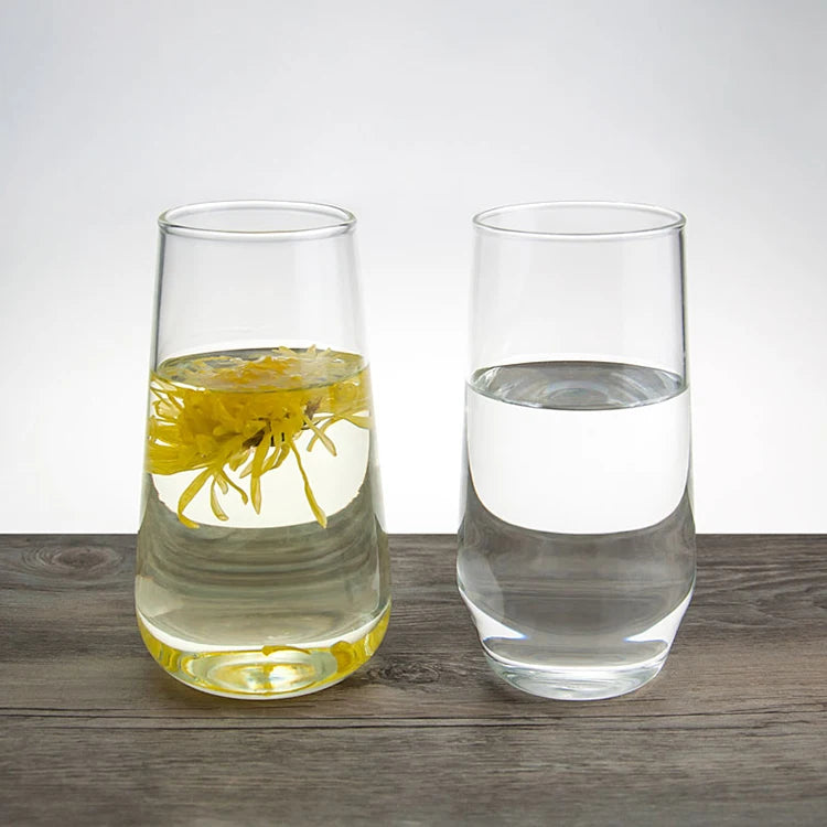 Wholesale clear 400ml 450ml 500ml Handmade clear Single Wall Glass Cup for Drink