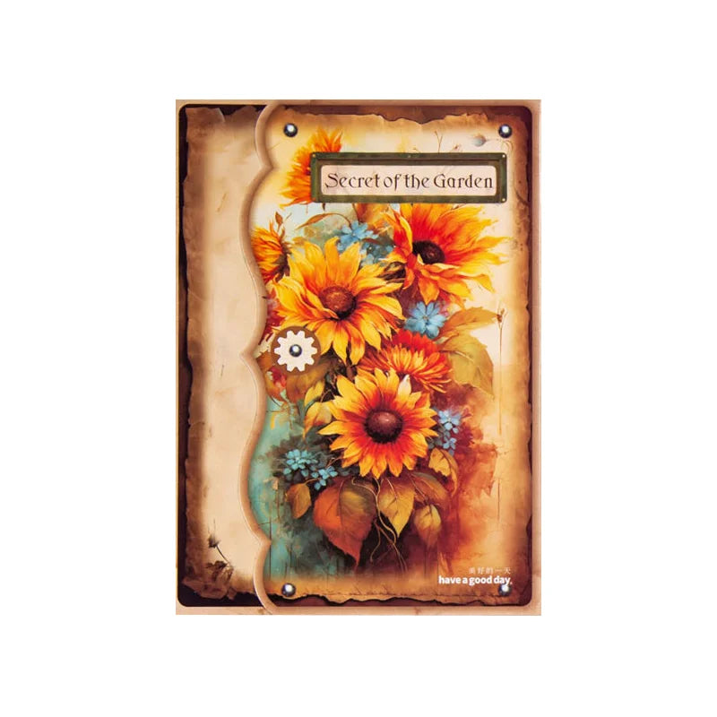 30 Pieces/Pack Beautiful Day Material Paper Garden Series Retro Plant Background Journal Material 6 Models