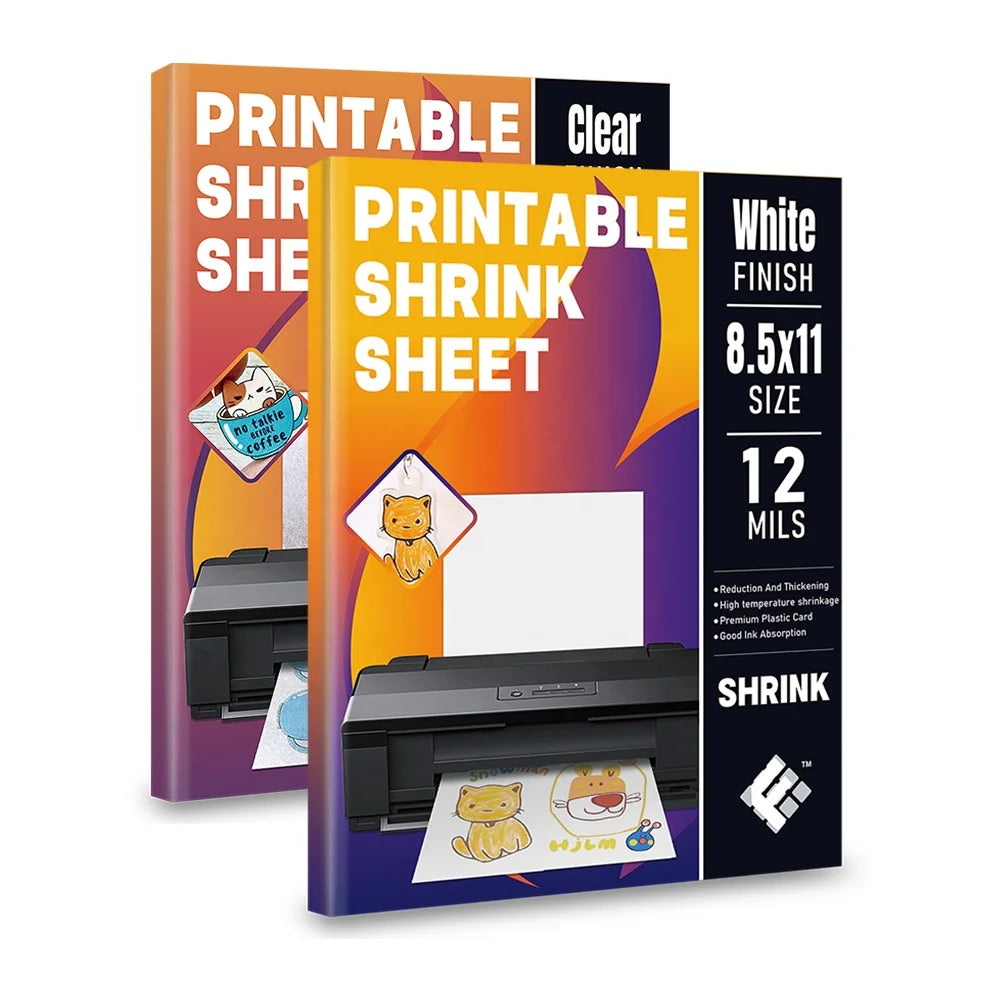 Colorful PVC Printable PET Inkjet Shrink Film Soft Glossy Surface for Craft Work White Transfer Paper Plastic Wrap