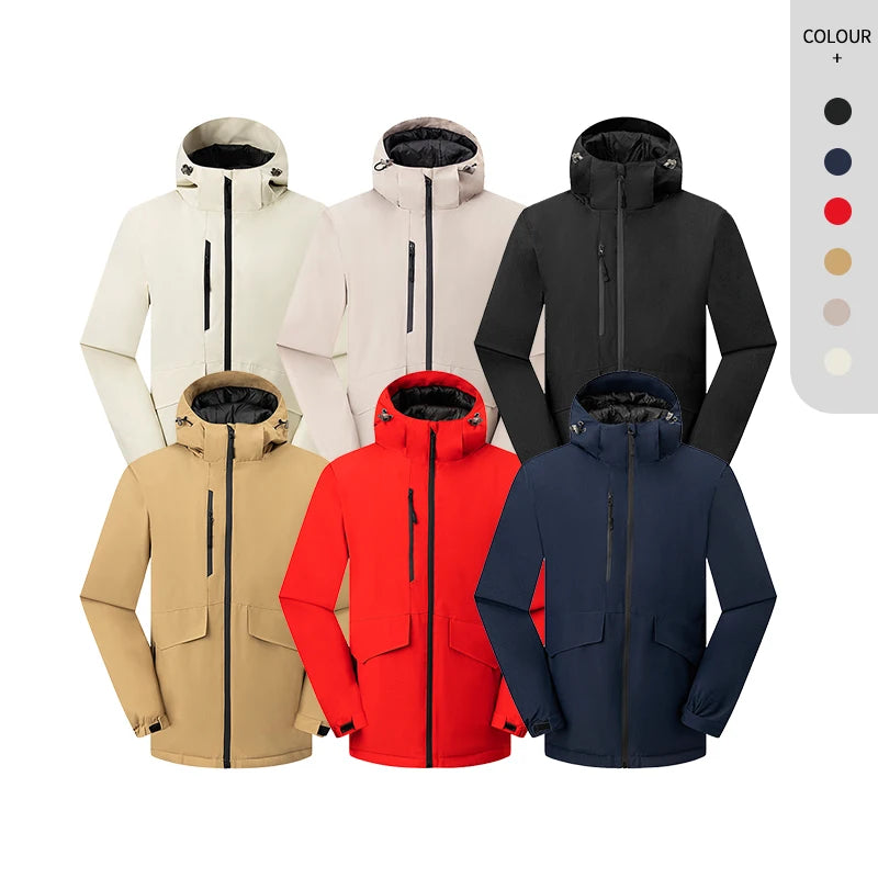 Winter Thick Fleece Thermal Jacket Men Outdoor Fitness Sport Jacket Windproof Waterproof Jacket for Man