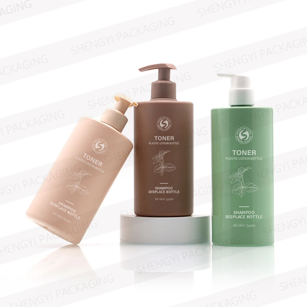 Wholesale PET Plastic Bottles 500ml 1000ml Empty Shampoo Lotion Hair Oil Pump Sprayer Leak Proof Screen Printing Containers