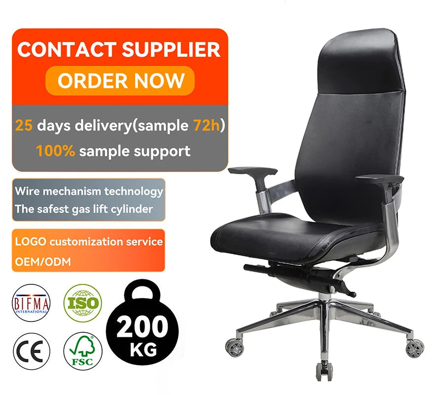 Wholesale Luxury Comfortable High Back Swivel Revolving Executive Office Chair Modern Design Ergonomic Manager Leather Chair