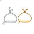 Punk Engrave Name Custom Bracelets Gold Color Stainless Steel Thick Hand Chain Customized Couple Men Women Jewelry Gift