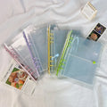 A5 A6 Loose Leaf Hole Colorful PVC Cover Round Ring View Notebook Binder with Snap Button Closure File Folder