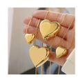 2023 Summer Fashion Trendy Love Heart Pendant Necklace Waterproof Titanium Steel Clavicle Chain Gold Heart Necklace for Women