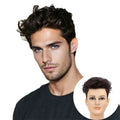 Criuswig 0.02 0.03 Ultra-Thin Skin V-Looped Lace Closure Brazilian Remy Hair Replacement Hair for Men's Toupee