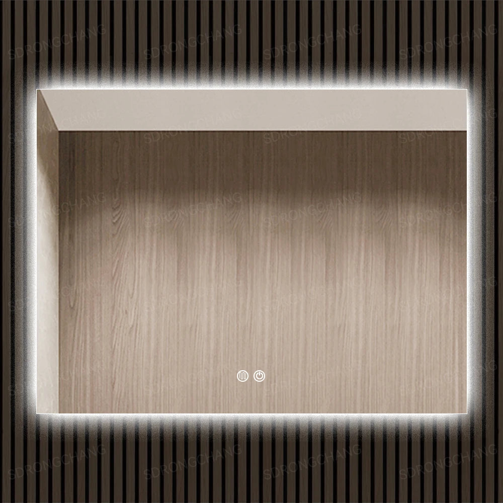 Heater Temperature Humidity Display Blue_tooth Defogger Smart Mirror with Touch Screen TV Lighted Backlit LED Bathroom Mirror