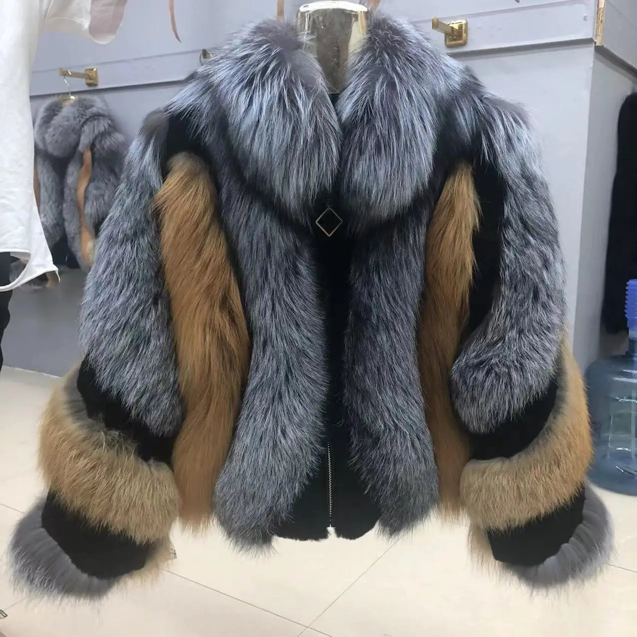 2022 Winter Wear Fashion Women Fur Coat Real Fur Luxury Jacket Natural Finland Fur Plus Size Coat